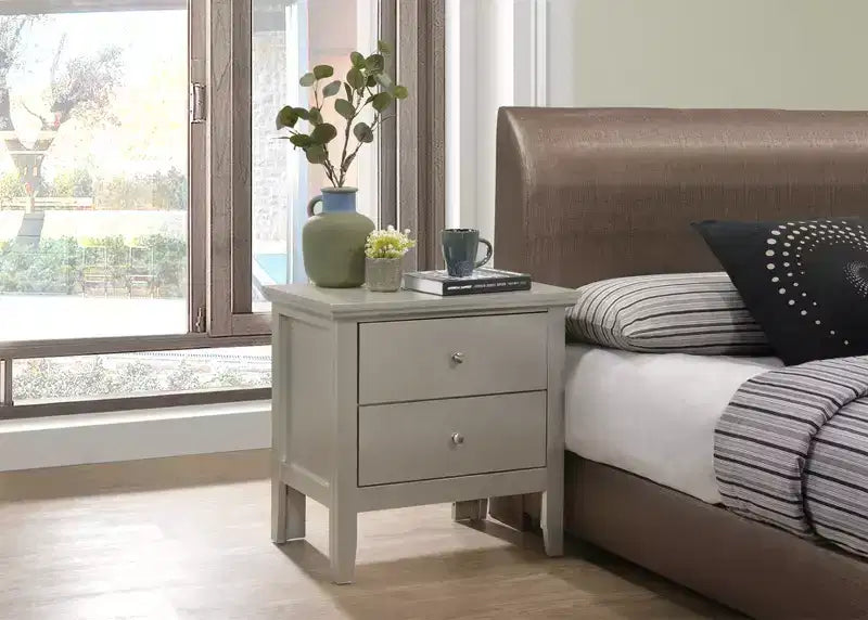 Comodino Primo a 2 cassetti Passion Furniture (61 cm A x 48 cm L x 39 cm P)
