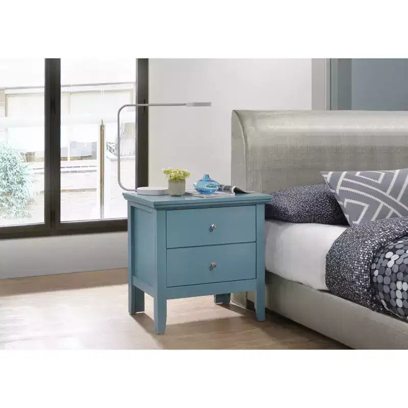 Comodino Primo a 2 cassetti Passion Furniture (61 cm A x 48 cm L x 39 cm P)