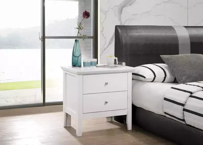 Comodino Primo a 2 cassetti Passion Furniture (61 cm A x 48 cm L x 39 cm P)