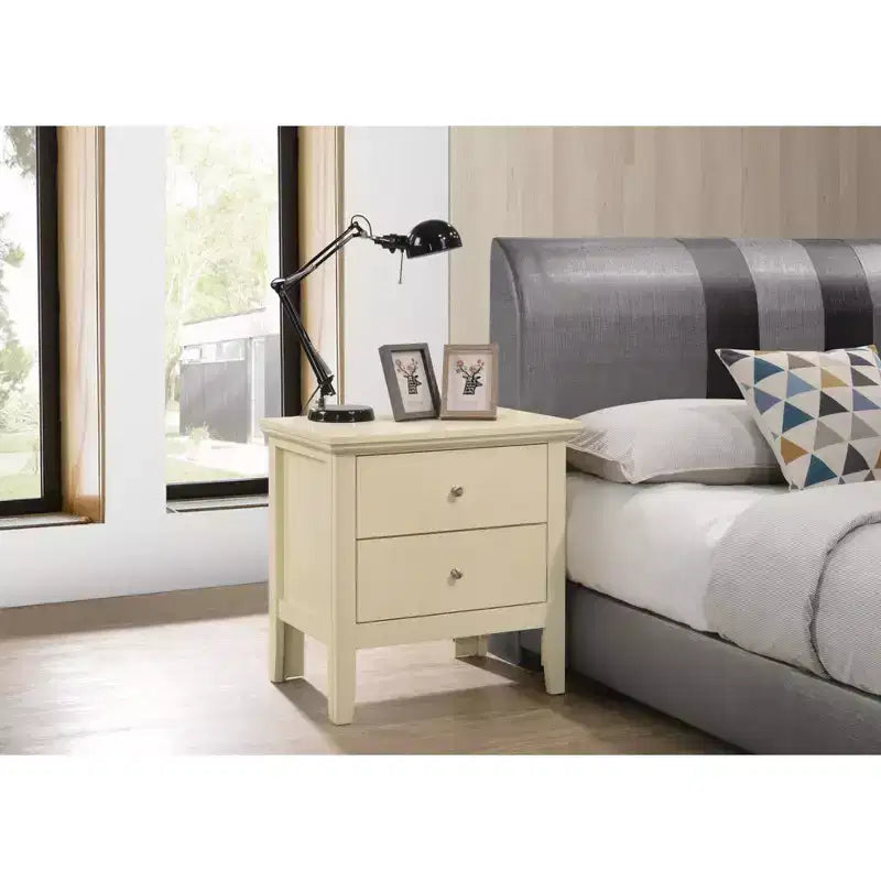 Comodino Primo a 2 cassetti Passion Furniture (61 cm A x 48 cm L x 39 cm P)