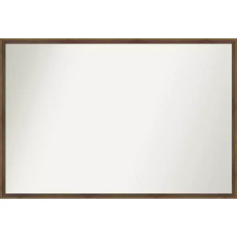 Amanti Art Lucie Light Bronze Non-Beveled Wood Bathroom Wall Mirror 25 x 37 in.
