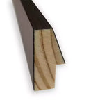 Specchio da bagno da parete in legno Amanti Art Lucie Light Bronze senza smussatura 25 x 37 in.