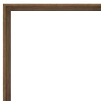 Specchio da bagno da parete in legno Amanti Art Lucie Light Bronze senza smussatura 25 x 37 in.