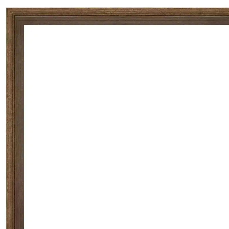 Specchio da bagno da parete in legno Amanti Art Lucie Light Bronze senza smussatura 25 x 37 in.