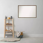 Specchio da bagno da parete in legno Amanti Art Lucie Light Bronze senza smussatura 25 x 37 in.