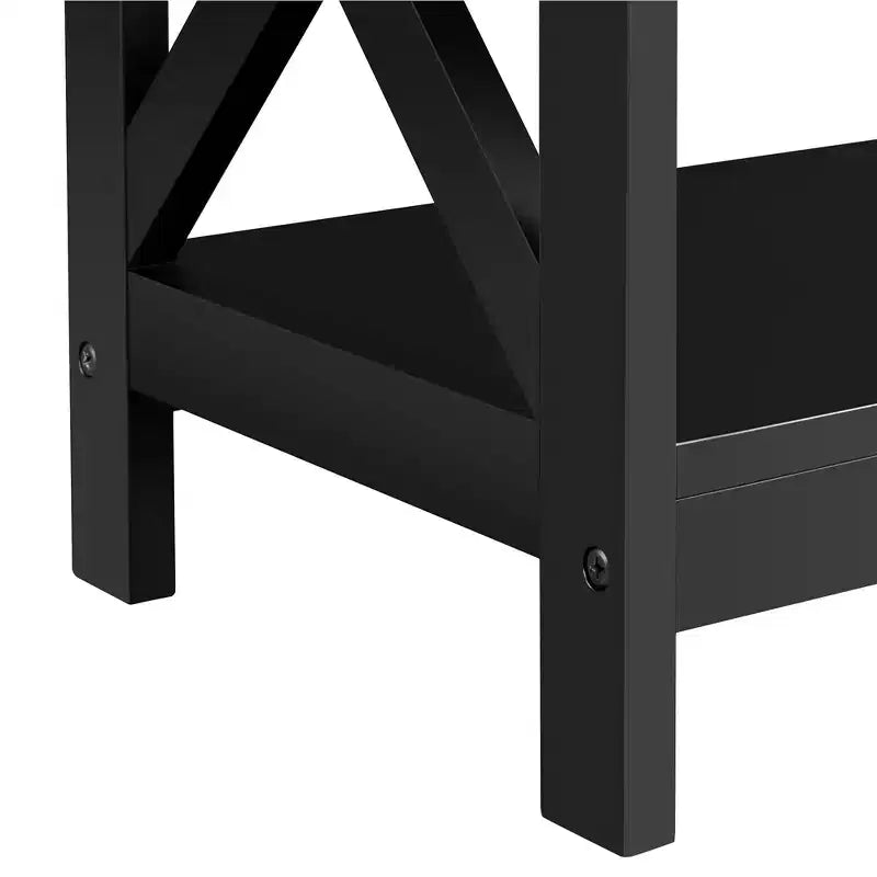 Yaheetech Tavolo Consolle da Ingresso in Legno a 3 Ripiani con Presa Elettrica