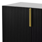 Madia moderna, Credenza con maniglie e gambe in metallo-ModernLuxe