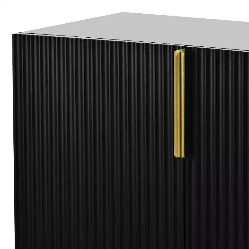 Madia moderna, Credenza con maniglie e gambe in metallo-ModernLuxe