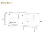 Madia moderna, Credenza con maniglie e gambe in metallo-ModernLuxe