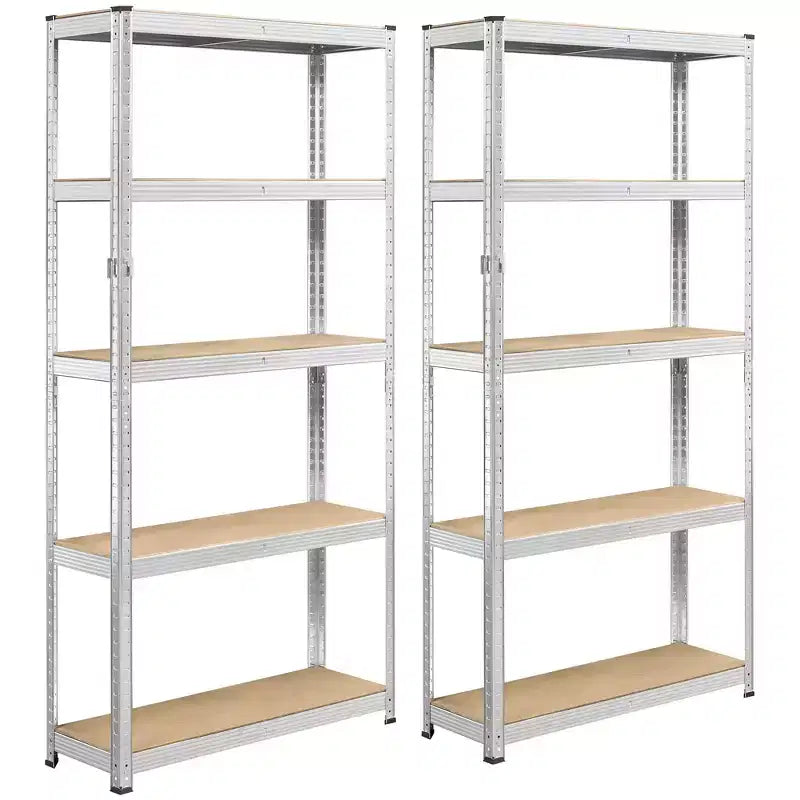 Yaheetech 2 Pezzi Scaffale Metallico a 5 Ripiani Regolabile