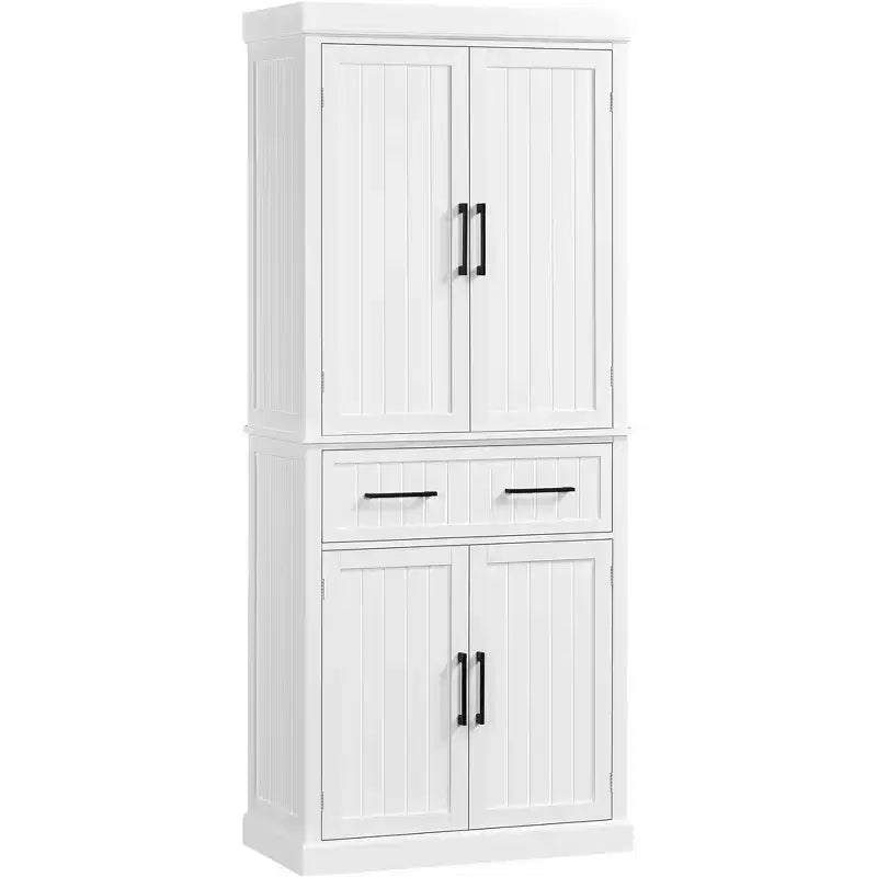Yaheetech Armadio dispensa da cucina alto 184 cm con ripiani regolabili per cucina e sala da pranzo