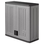 Mobiletto a parete Suncast con ripiano singolo e organizer a muro per attrezzi manuali (confezione da 2)