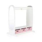 Guidecraft Kids' Dress Up Storage - Bianco: Armadio per Travestimenti, Guardaroba per Costumi e Organizzatore di Vestiti con Specchio e Appendiabiti