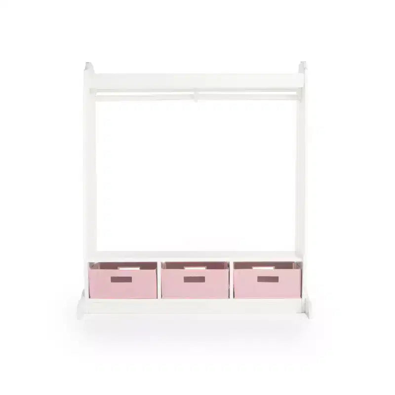 Guidecraft Kids' Dress Up Storage - Bianco: Armadio per Travestimenti, Guardaroba per Costumi e Organizzatore di Vestiti con Specchio e Appendiabiti