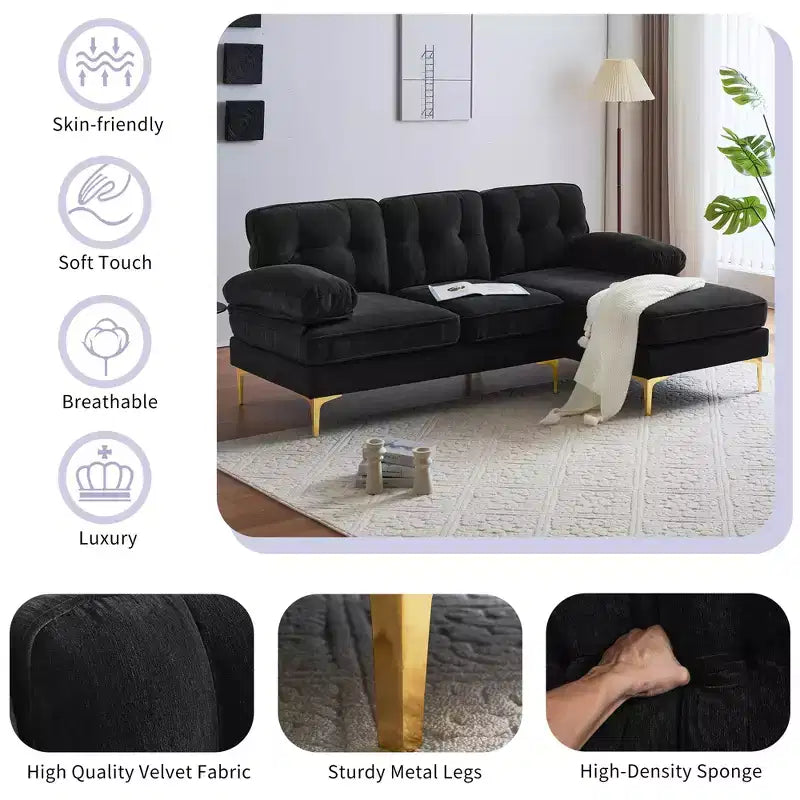 Divani componibili imbottiti in velluto moderni 83 - ModernLuxe