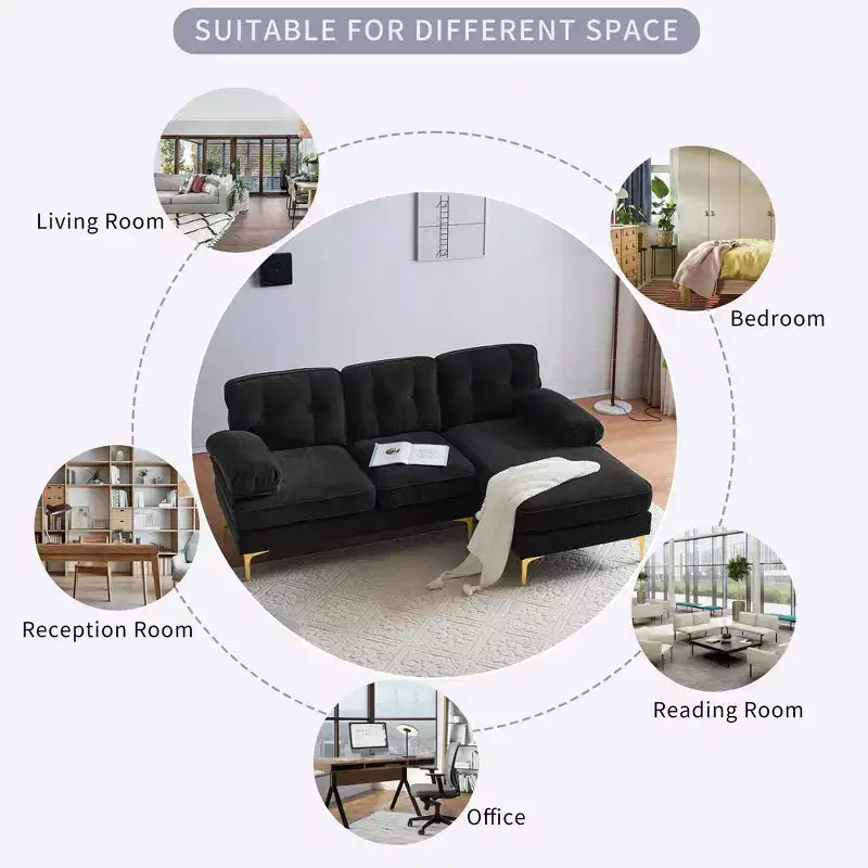 Divani componibili imbottiti in velluto moderni 83 - ModernLuxe