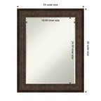 Specchio da parete Amanti Art Ridge Petite Bevel per bagno
