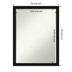 Specchio da parete per bagno Amanti Art Avon nero stretto piccolo smussato