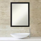 Specchio da parete per bagno Amanti Art Avon nero stretto piccolo smussato