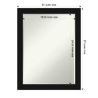 Specchio da parete per bagno Amanti Art Avon nero stretto piccolo smussato