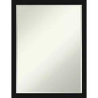 Amanti Art Avon Black Narrow Petite Bevel Bathroom Wall Mirror