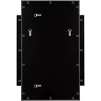 Specchio da parete decorativo rettangolare Noble Park Gareth, moderno, con bordo smussato, cornice in metallo nero e legno, 27" di larghezza, per bagno, camera da letto, casa