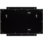 Specchio da parete decorativo rettangolare Noble Park Gareth, moderno, con bordo smussato, cornice in metallo nero e legno, 27" di larghezza, per bagno, camera da letto, casa