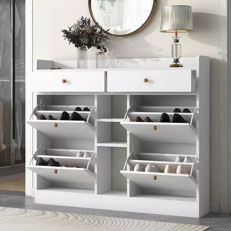 Scarpiera moderna multifunzionale con 4 cassetti a ribalta - ModernLuxe