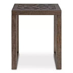 Tavolino rettangolare in legno Kate and Laurel Elyria, 20x14x26, grigio inciso