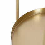 Tavolino Kate and Laurel Lavish rotondo in metallo, diametro 43 cm, oro