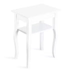 Kate and Laurel Lillian Rectangle MDF Side Table, 18x12x24, White