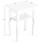 Kate and Laurel Lillian Tavolino Rettangolare in MDF, 18x12x24, Bianco