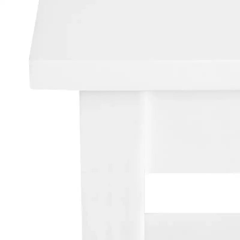 Kate and Laurel Lillian Tavolino Rettangolare in MDF, 18x12x24, Bianco