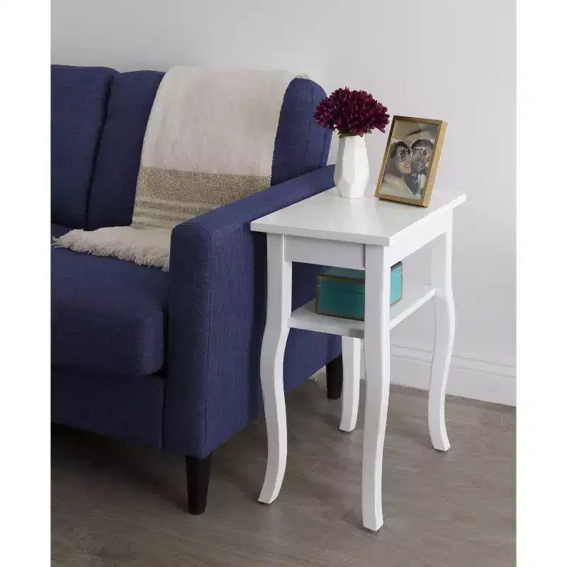 Kate and Laurel Lillian Tavolino Rettangolare in MDF, 18x12x24, Bianco