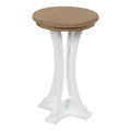 Kate and Laurel Linsley Round Wood Side Table, 16 Diameter, Rustic Brown
