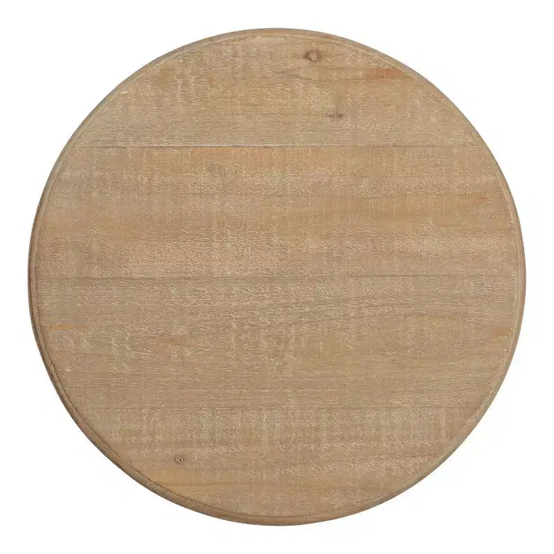 Tavolino rotondo in legno Kate and Laurel Linsley, diametro 16, marrone rustico