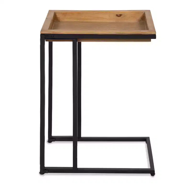 Tavolino a C in legno e metallo Kate and Laurel Lockridge