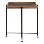 Tavolino da salotto rettangolare in metallo Kate e Laurel Mecabe, 50,2 x 34,3 x 59,1 cm, marrone rustico e nero