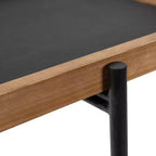 Tavolino da salotto rettangolare in metallo Kate e Laurel Mecabe, 50,2 x 34,3 x 59,1 cm, marrone rustico e nero