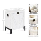 Tavolino rettangolare in legno Kate and Laurel Cates, 21x27x15, bianco