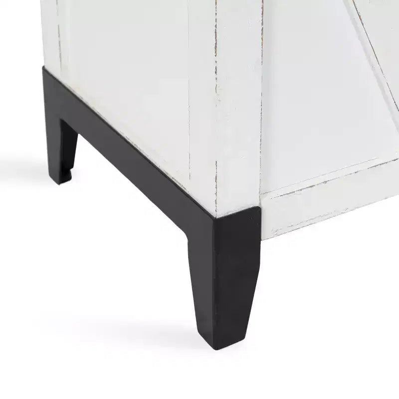 Tavolino rettangolare in legno Kate and Laurel Cates, 21x27x15, bianco