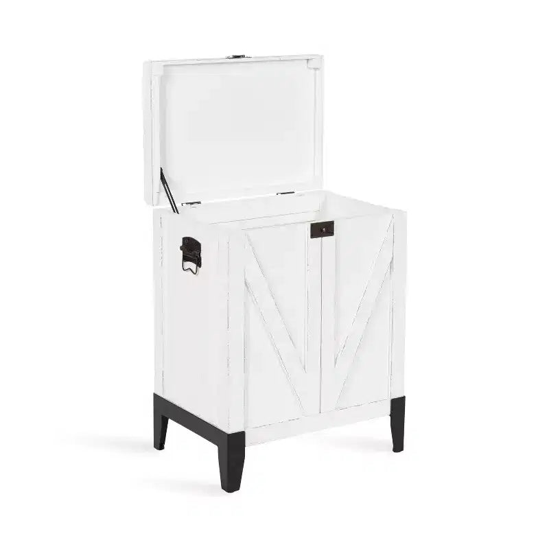 Tavolino rettangolare in legno Kate and Laurel Cates, 21x27x15, bianco