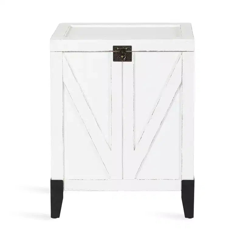 Tavolino rettangolare in legno Kate and Laurel Cates, 21x27x15, bianco
