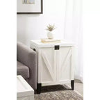 Tavolino rettangolare in legno Kate and Laurel Cates, 21x27x15, bianco
