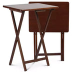 Tavolino da letto portatile pieghevole PJ Wood, colore rovere miele (confezione da 8)