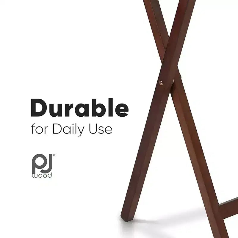 Tavolino da letto portatile pieghevole PJ Wood, colore rovere miele (confezione da 8)