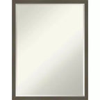 Amanti Art Svelte Petite Bevel Wood Bathroom Wall Mirror