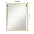 Specchio da parete per bagno Amanti Art Svelte Petite Bevel in legno