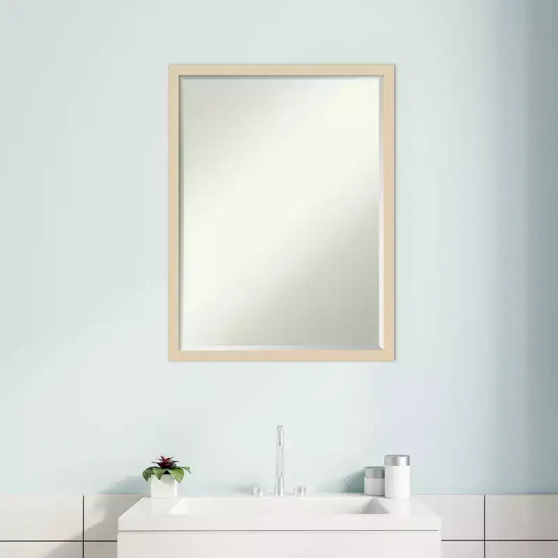 Specchio da parete per bagno Amanti Art Svelte Petite Bevel in legno