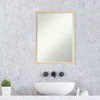 Specchio da parete per bagno Amanti Art Svelte Petite Bevel in legno